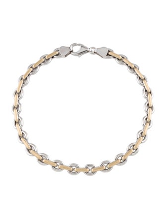 Bracelet 14K Two-Tone Reversable Link Bracelet