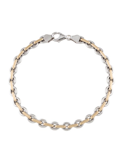 Bracelet 14K Two-Tone Reversable Link Bracelet