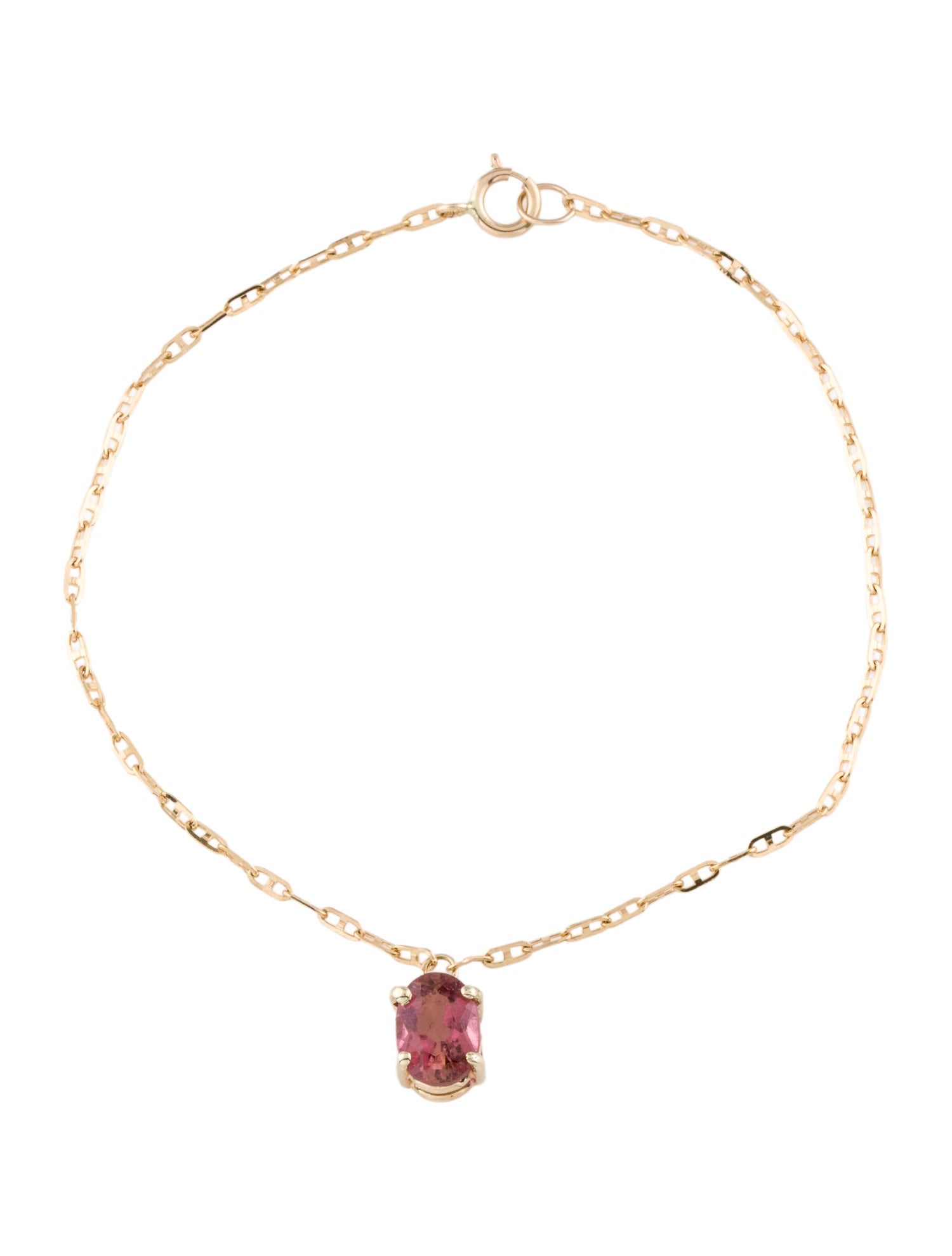 Bracelet 14K Tourmaline Pendant Charm