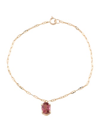 Bracelet 14K Tourmaline Pendant Charm Bracelet