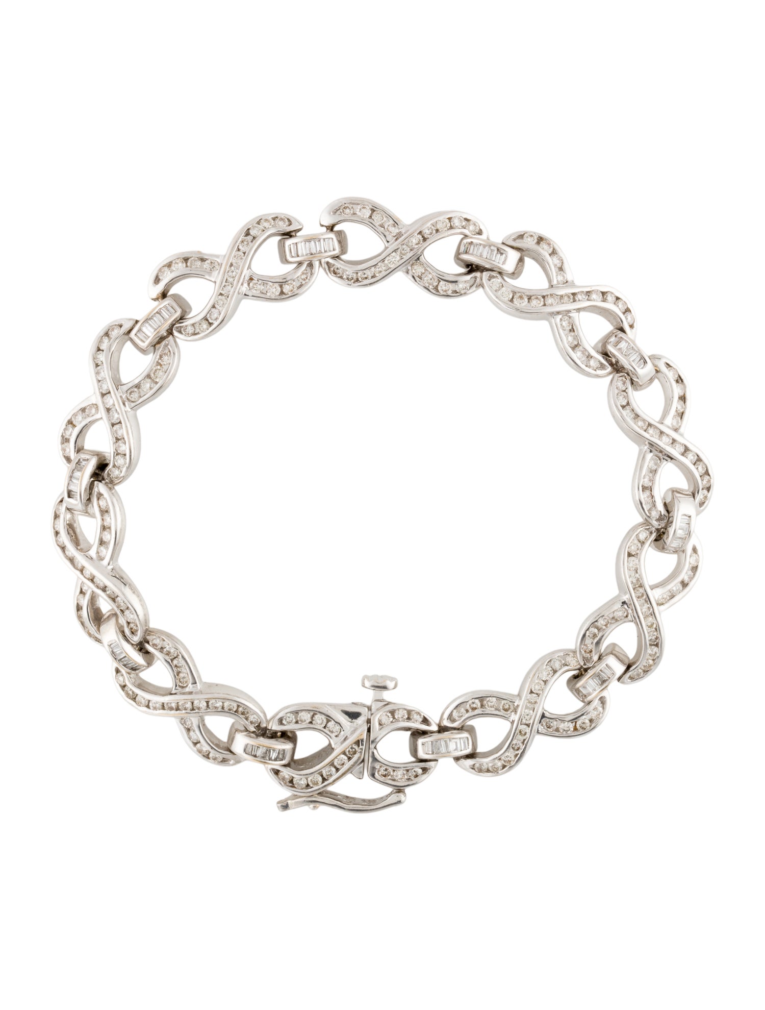 Bracelet 14K 2.48 ctw Diamond Infinity Tennis Link Bracelet