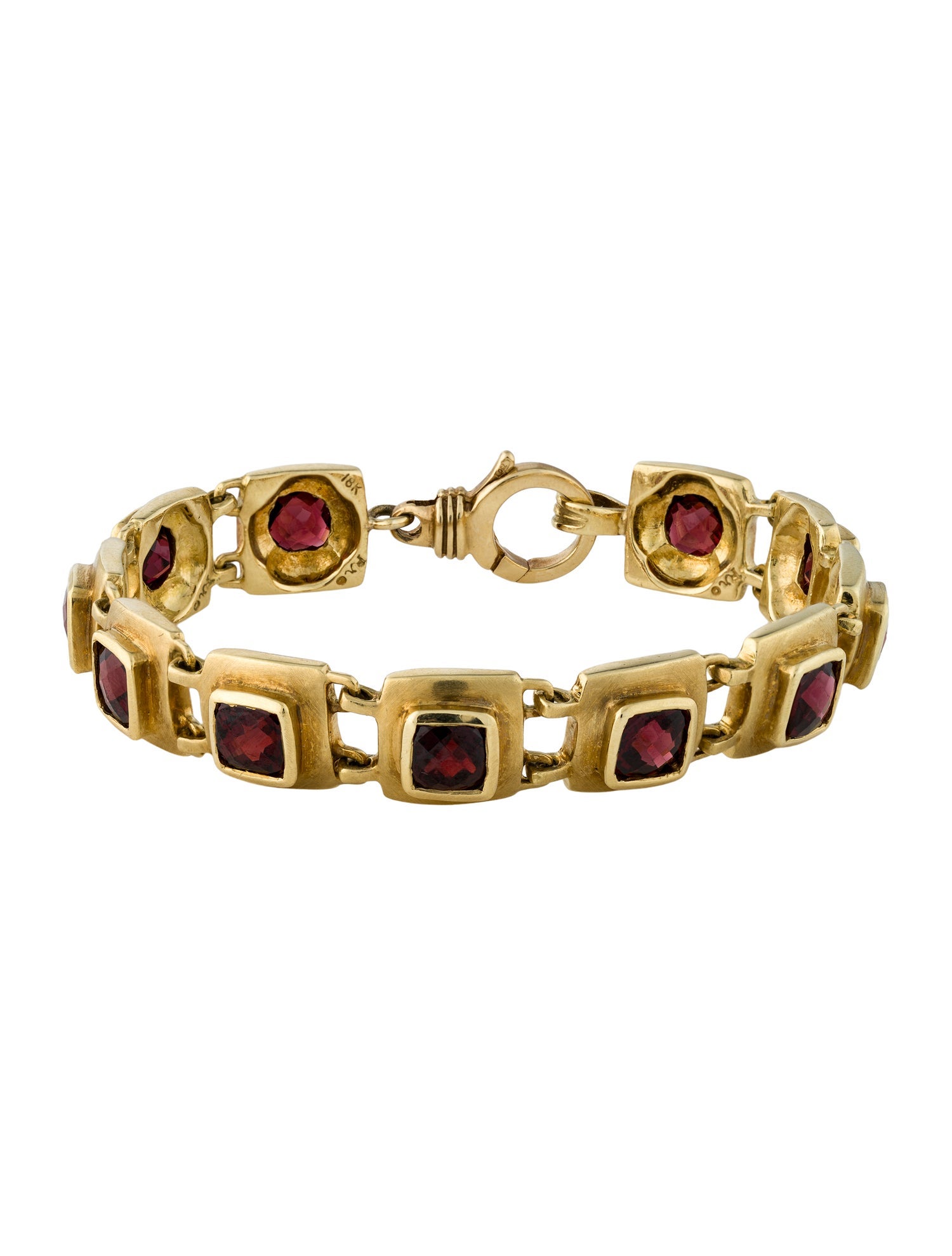 Robin Rotenier 18K Garnet Link Bracelet