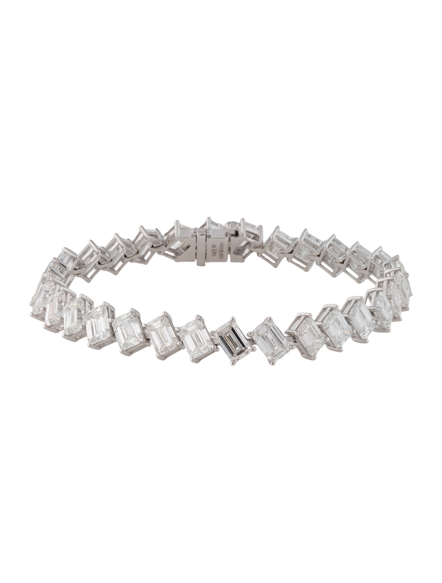 Bracelet 14K 25.00ctw Lab-Grown Diamond Link Bracelet