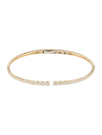 Bracelet 14K Diamond Cuff Bracelet