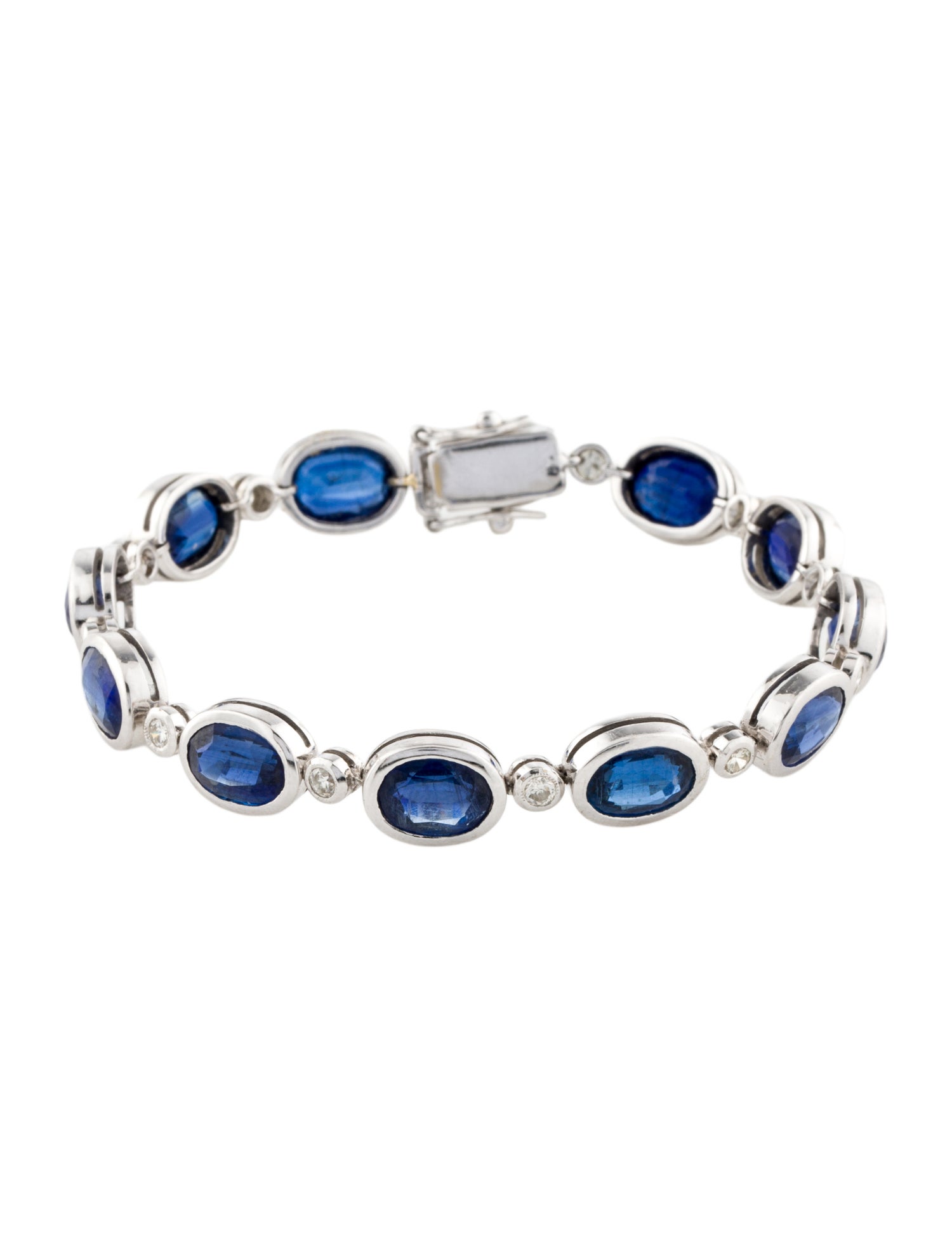 Bracelet 10K 17.04ctw Kyanite & Diamond Line