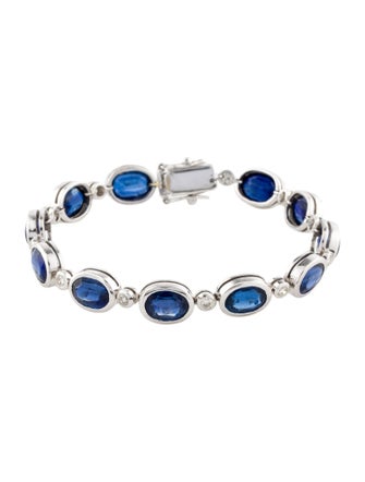 Bracelet 10K 17.04ctw Kyanite & Diamond Line Bracelet