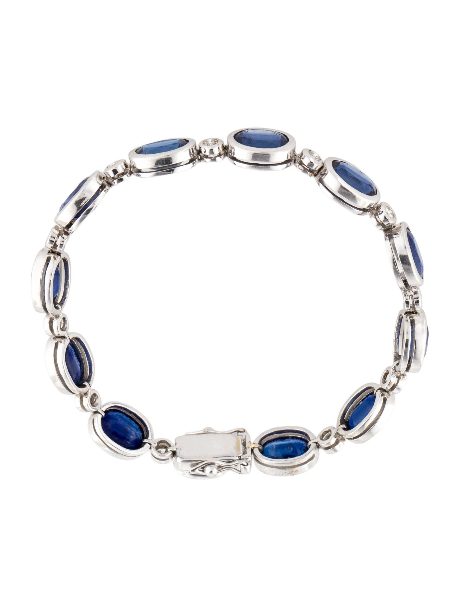 Bracelet 10K 17.04ctw Kyanite & Diamond Line Bracelet