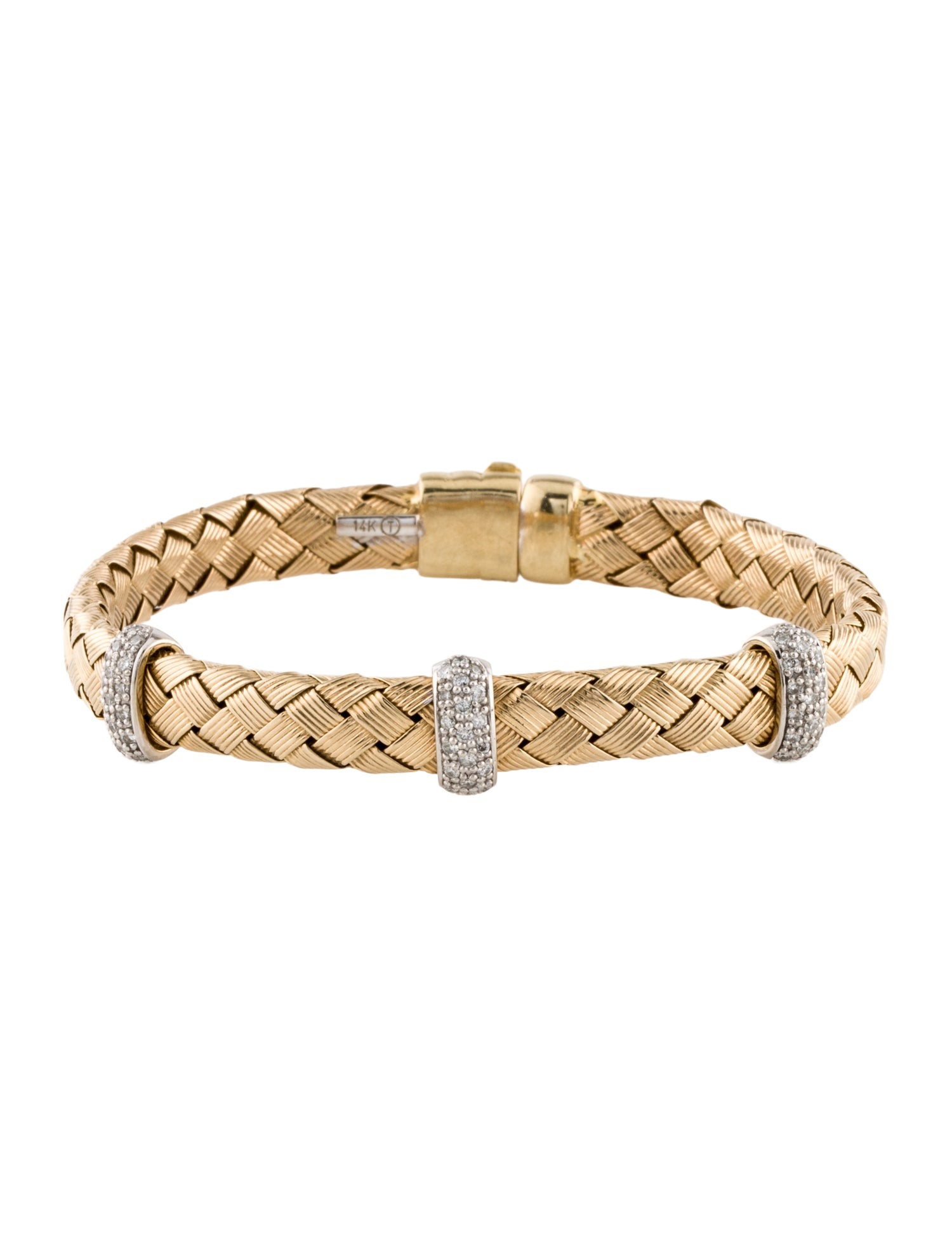 Bracelet 14K Diamond Woven