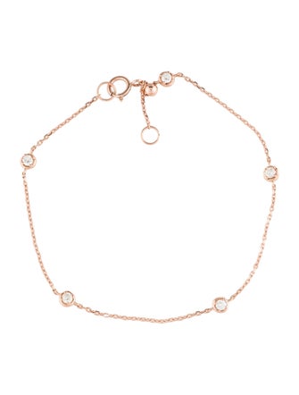 Bracelet 14K Diamond Station Adjustable Clasp