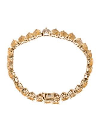 Bracelet 14K 23.45ctw Citrine & Diamond Link Bracelet