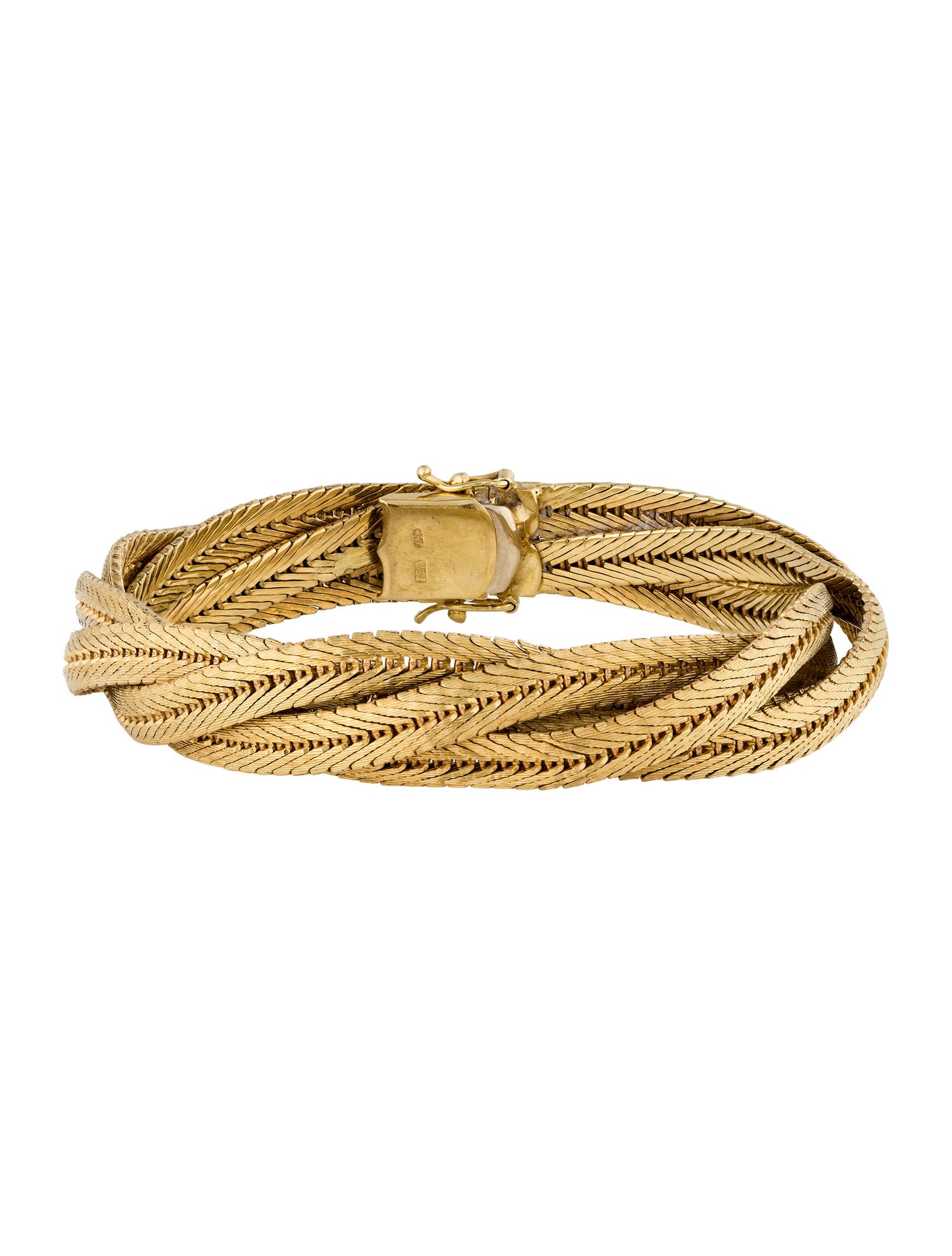 Bracelet 18K Four-Row Woven Textured Bracelet