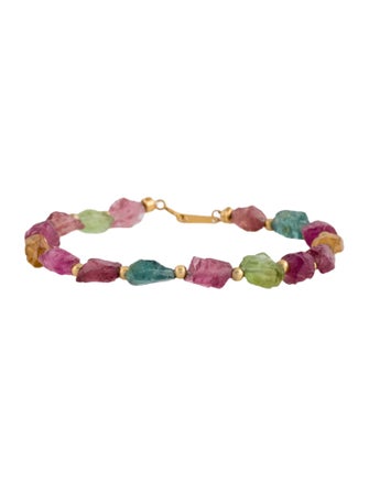 Bracelet 18K Tourmaline Rough Bead Bracelet
