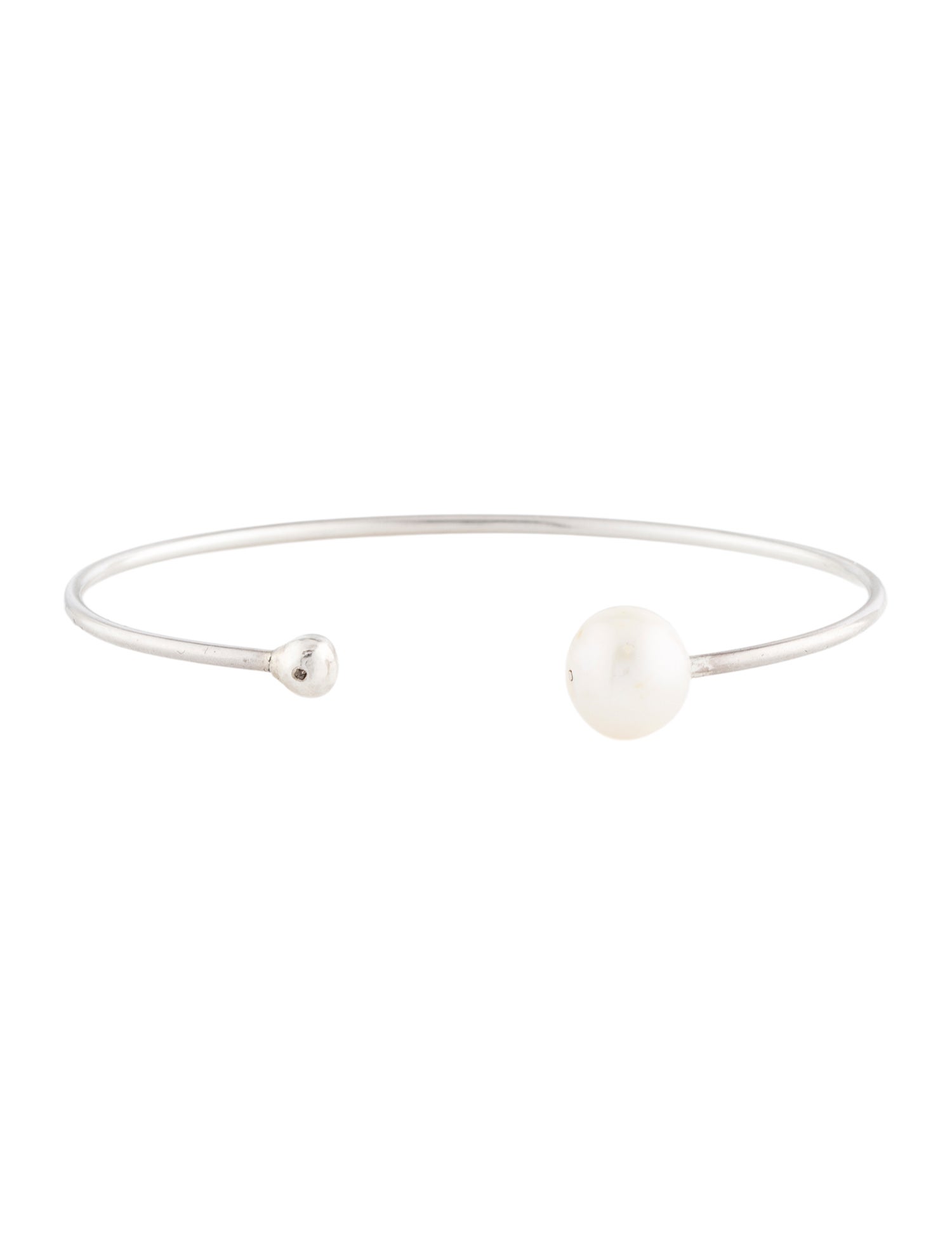 Bracelet Pearl & Diamond Accent Cuff Bracelet