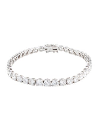 Bracelet 14K 11.91ctw Lab-Grown Graduated Tennis Necklace