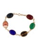 Bracelet 14K Multi-Gemstone Link Bracelet