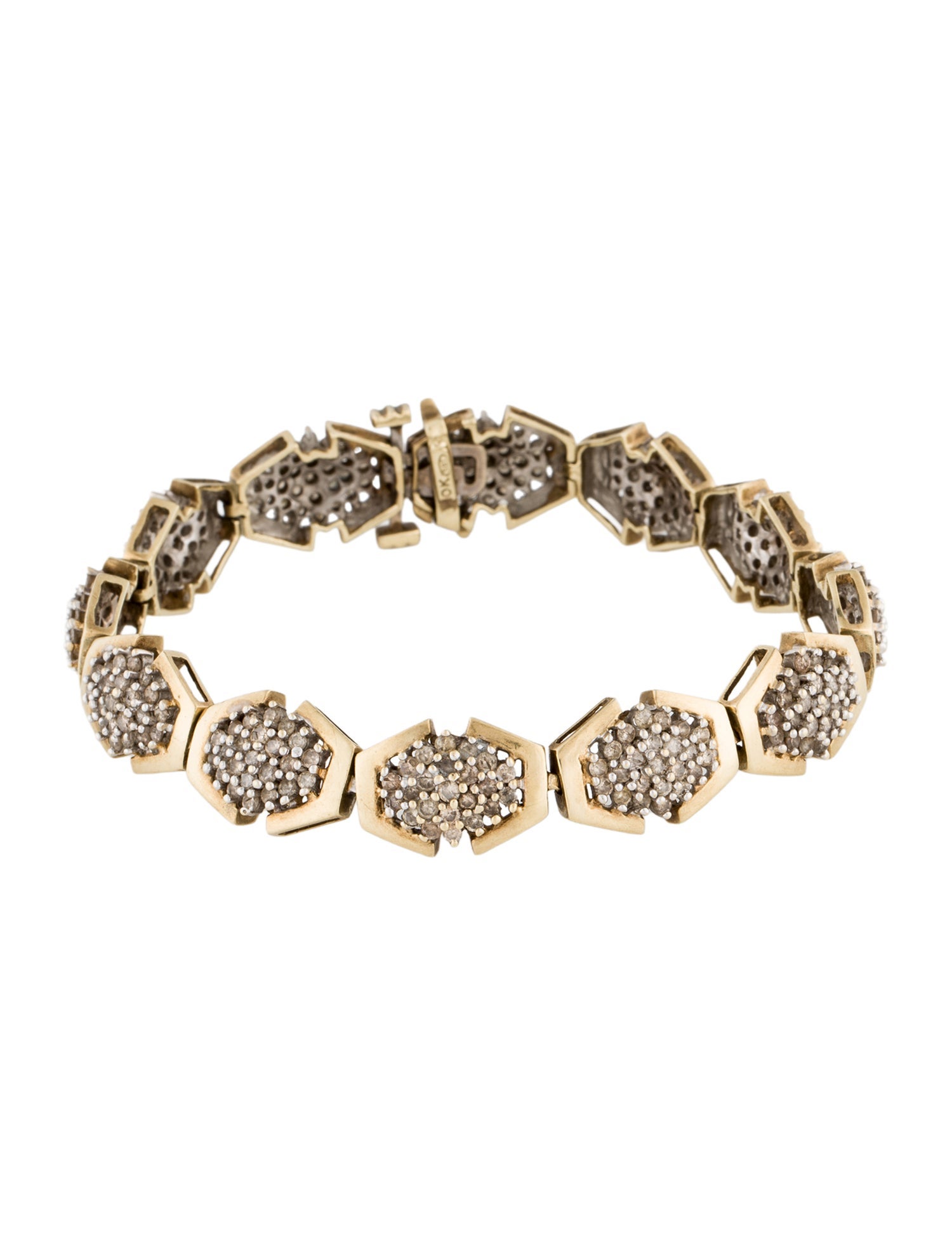 Bracelet 10K 3.96ctw Diamond Link Bracelet