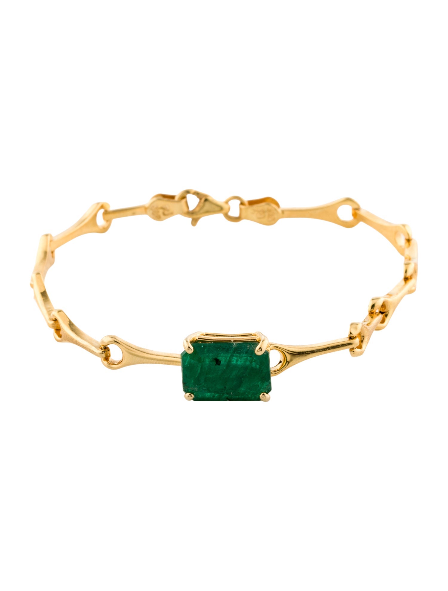 Bracelet 14K 2.99ct Emerald Station