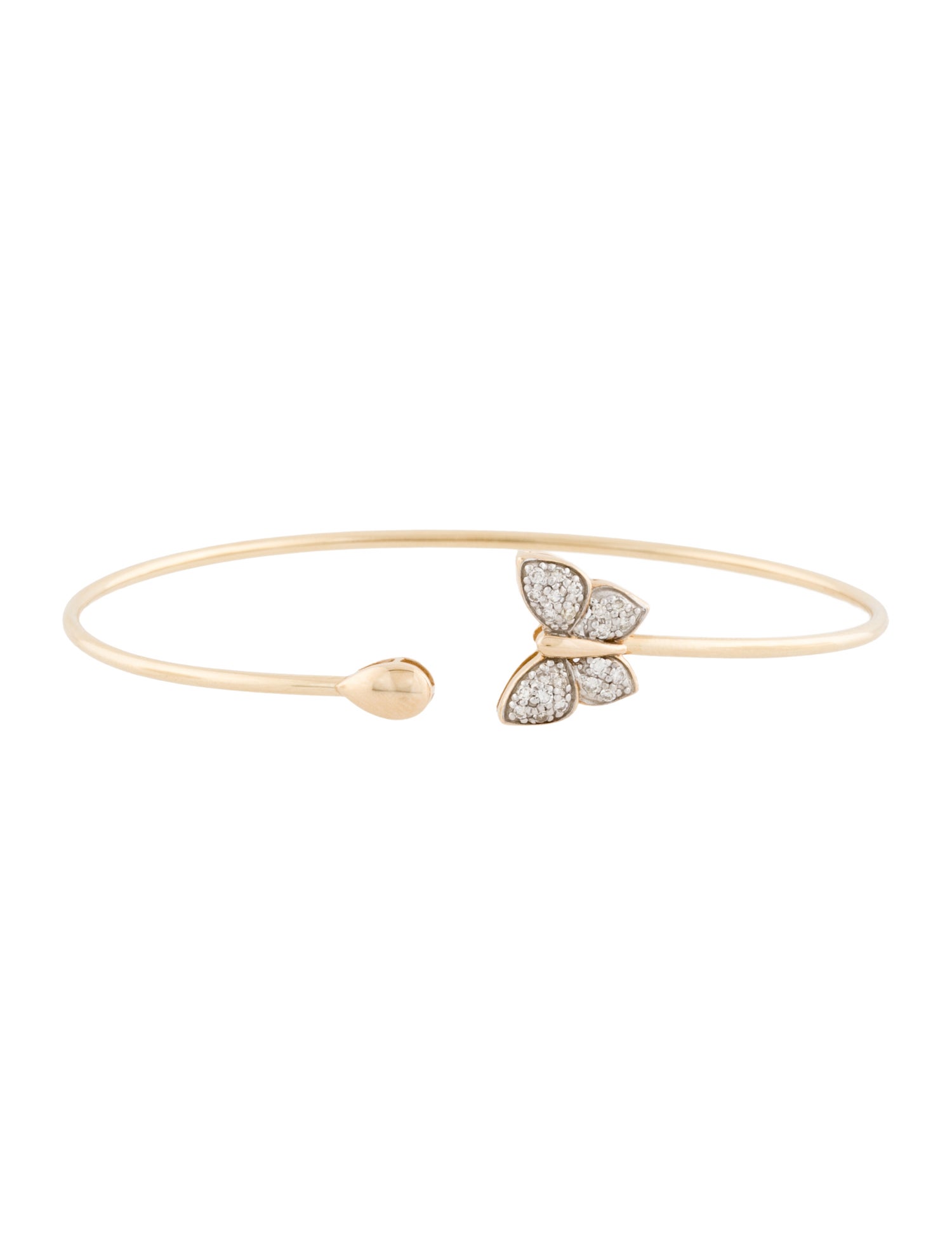Bracelet 14K Diamond Butterfly Cuff