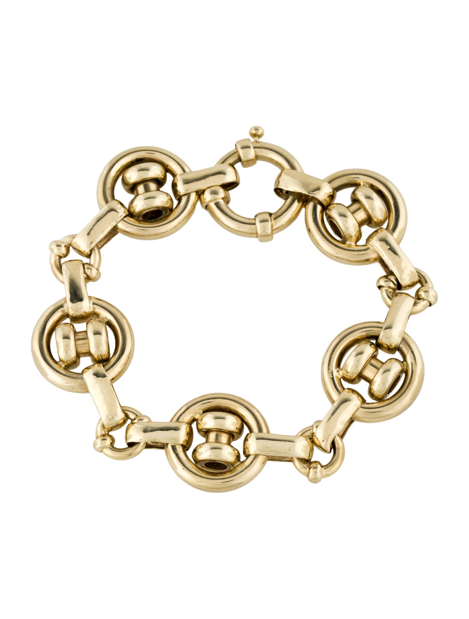 Bracelet 14K Circle Station Link Bracelet