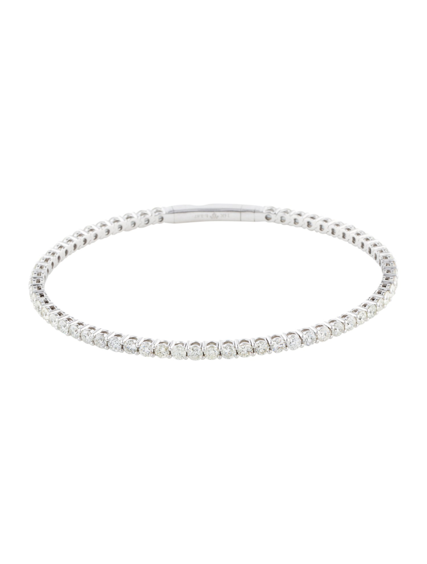 Bracelet 14K 3.87ctw Diamond Tennis Flexible Bangle