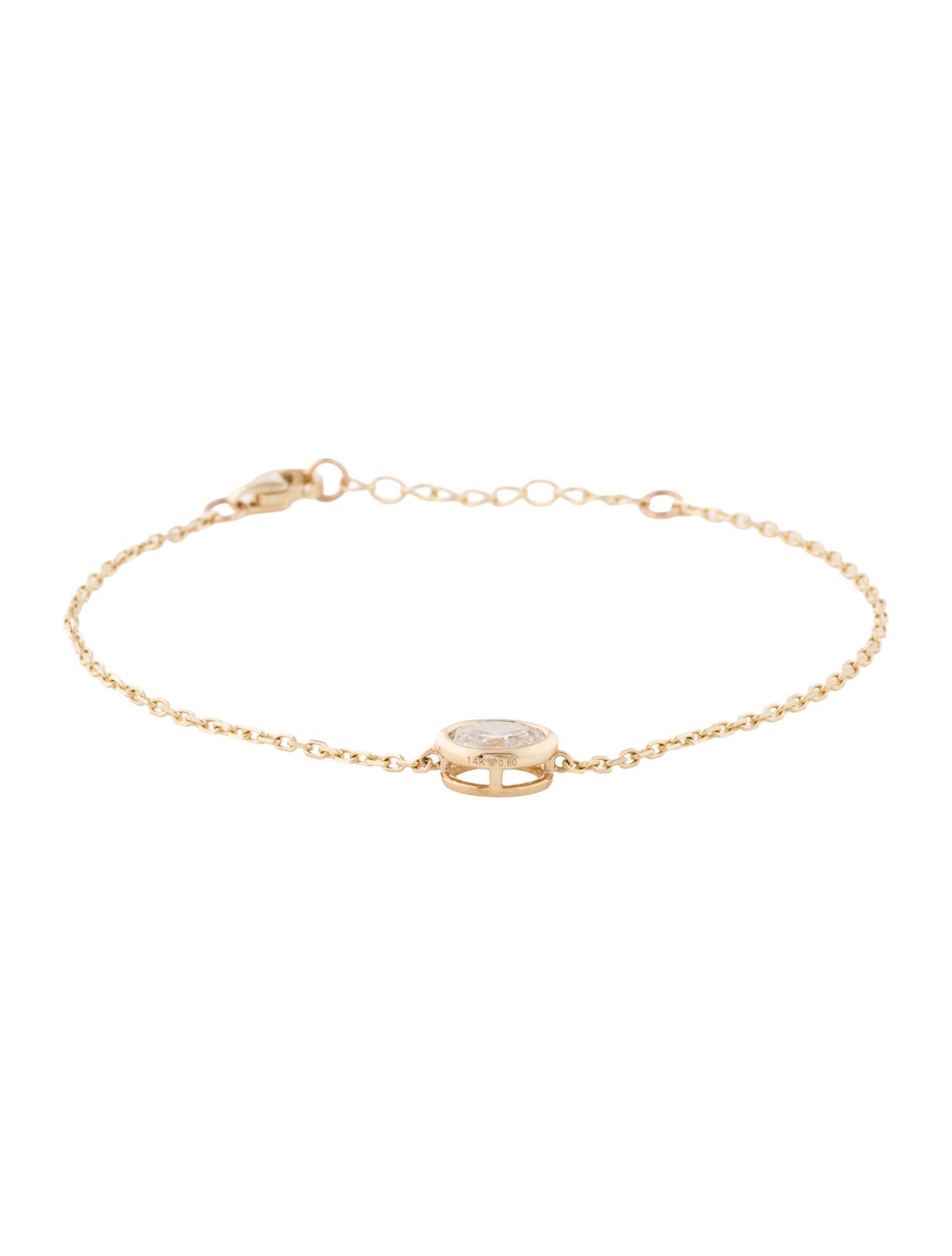 Bracelet 14K Diamond Single Station Bracelet