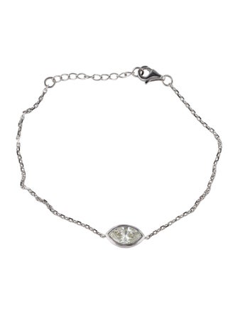 Bracelet 14K Diamond Station Link Bracelet