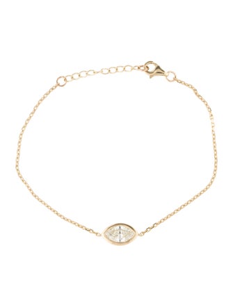 Bracelet 14K 1.01ctw Diamond Station Bracelet