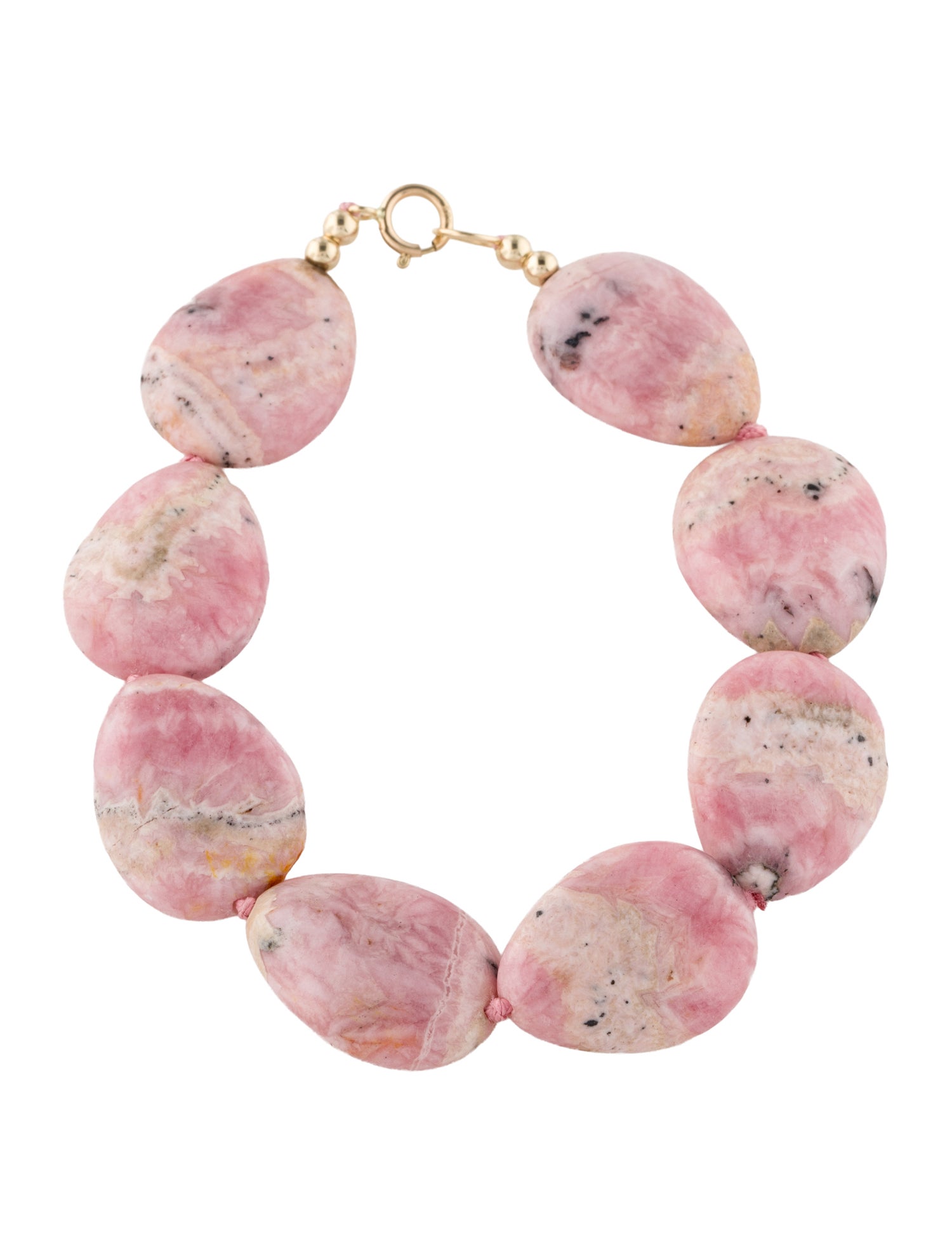 Bracelet 14K Rhodochrosite Bead Bracelet