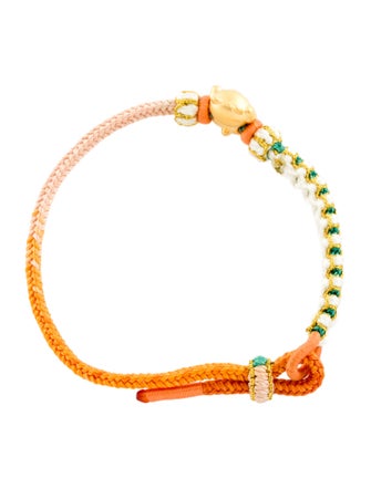 Bracelet 24K Lucky Cat Charm Cord Bracelet