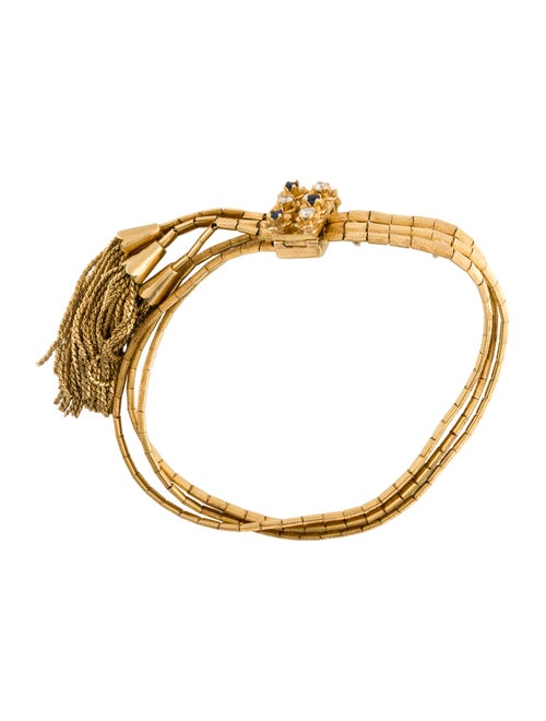 Bracelet 18K Diamond & Sapphire Tassel Bracelet