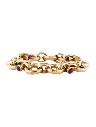 Bracelet 14K Ruby Link Bracelet