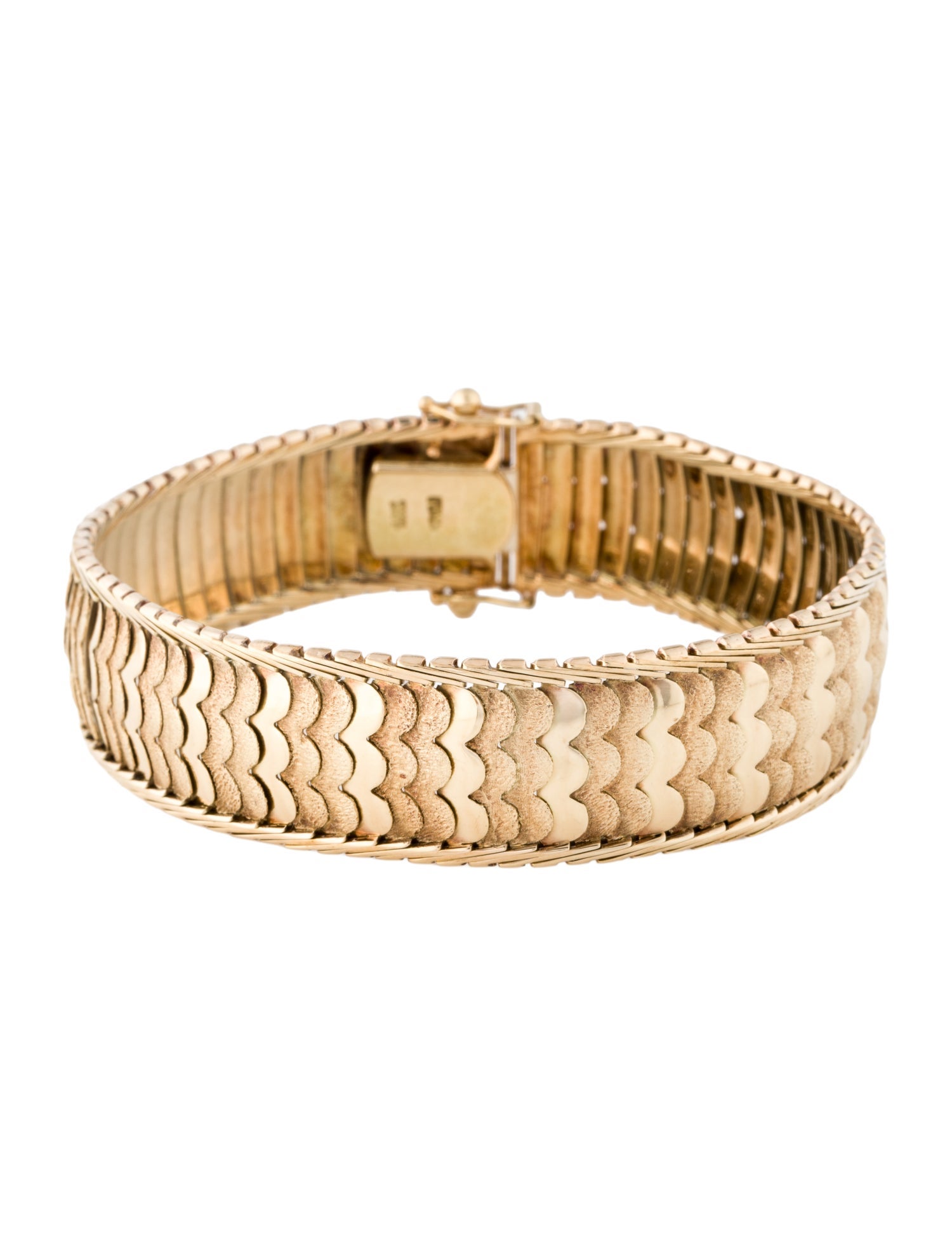 Bracelet 14K Scalloped Motif Link