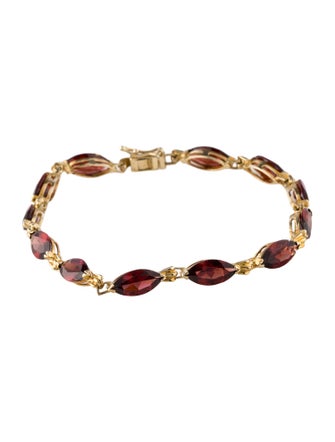 Bracelet 10K 10.98ctw Garnet Link Bracelet