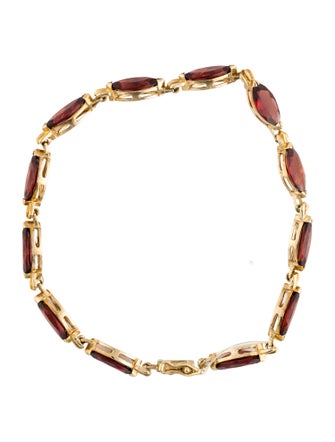 Bracelet 10K 10.98ctw Garnet Link Bracelet