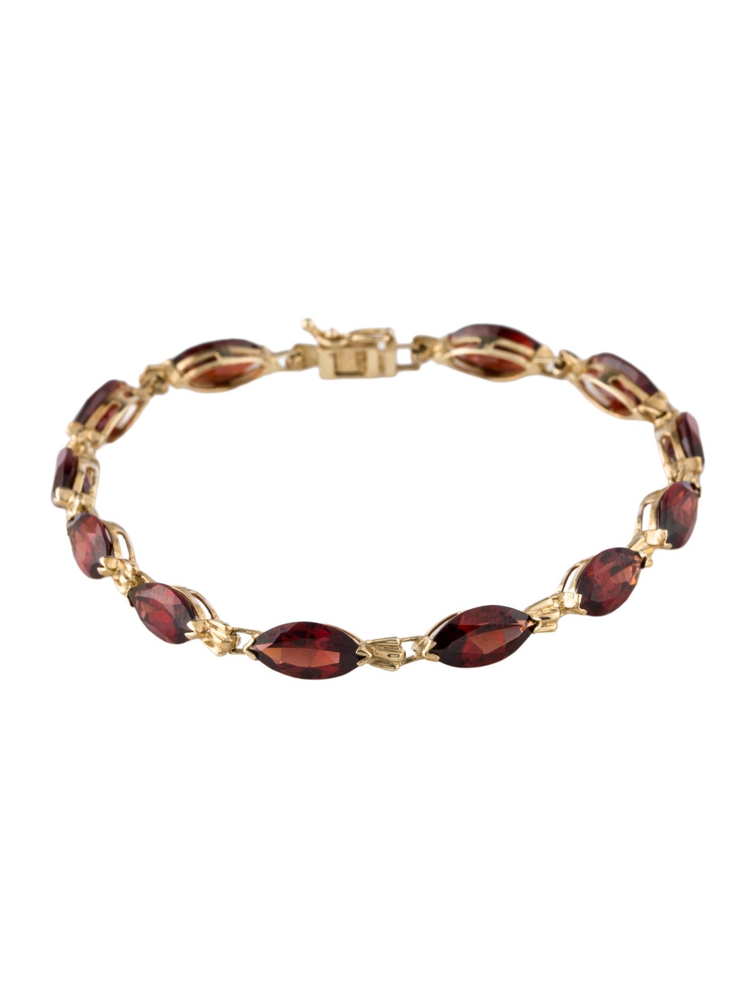 Bracelet 10K 13.92ctw Garnet Link