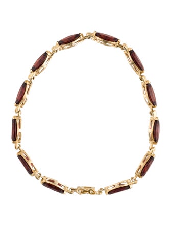 Bracelet 10K 13.92ctw Garnet Link Bracelet