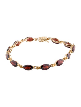 Bracelet 10K 11.16ctw Garnet Link Bracelet