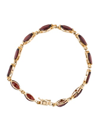 Bracelet 10K 11.16ctw Garnet Link Bracelet