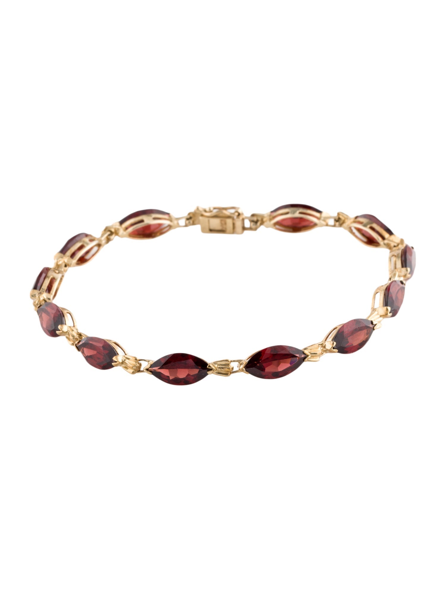 Bracelet 10K 12.97ctw Garnet Link