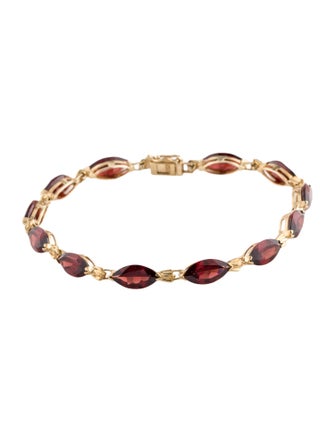 Bracelet 10K 12.97ctw Garnet Link Bracelet