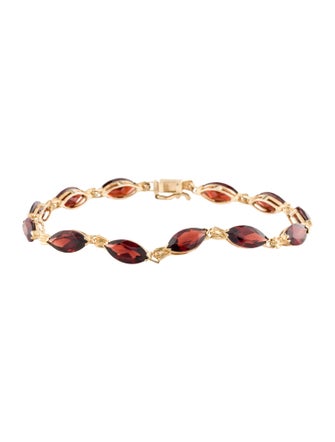 Bracelet 10K 13.92ctw Garnet Link Bracelet