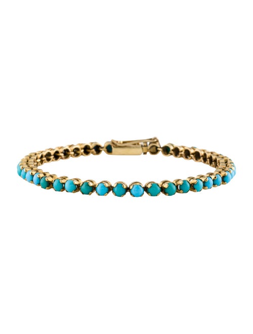 Bracelet 18K 7.26ctw Turquoise Link Bracelet