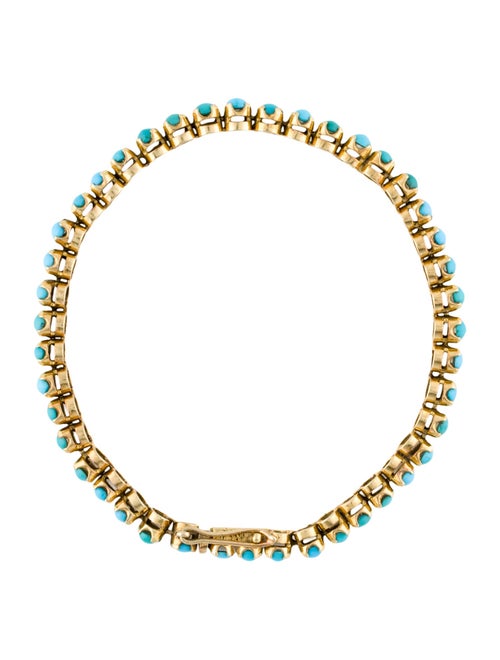 Bracelet 18K 7.26ctw Turquoise Link Bracelet