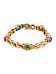 Bracelet 18K Multi-Gemstone & Diamond Link Bracelet