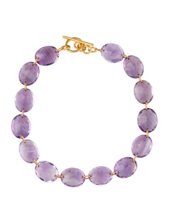 Bracelet 22K 29.40ctw Amethyst Link Bracelet