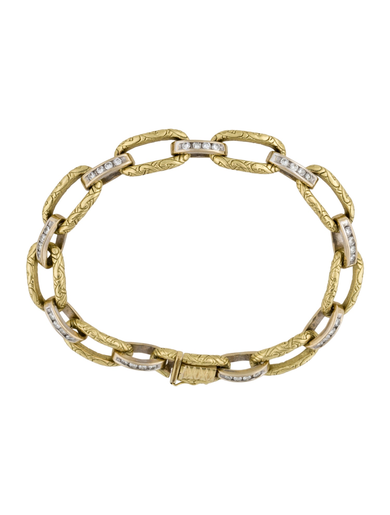 Bracelet 18K Two-Tone Diamond Link
