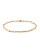 Bracelet 18K Two-Tone Bar & Bead Link Bracelet
