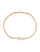 Bracelet 18K Two-Tone Bar & Bead Link Bracelet