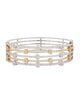 Bracelet 18K Two-Tone 3.33ctw Diamond Open Floral Bangle Bracelet