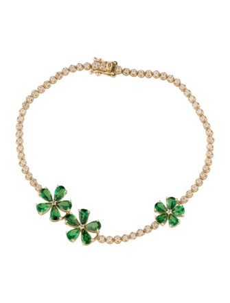 Bracelet 18K 3.00ctw Tsavorite & Diamond Bracelet